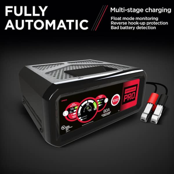 Schumacher Pro Automotive 12-Volt Battery Charger and 80-Amp Engine Starter with Maintainer and Boost Mode