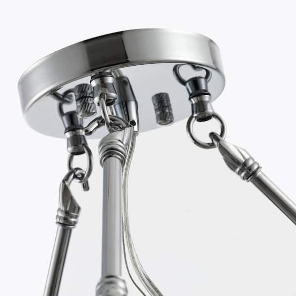 Jackson 15 in. 4-Light Semi-Flush Mount with Crystal