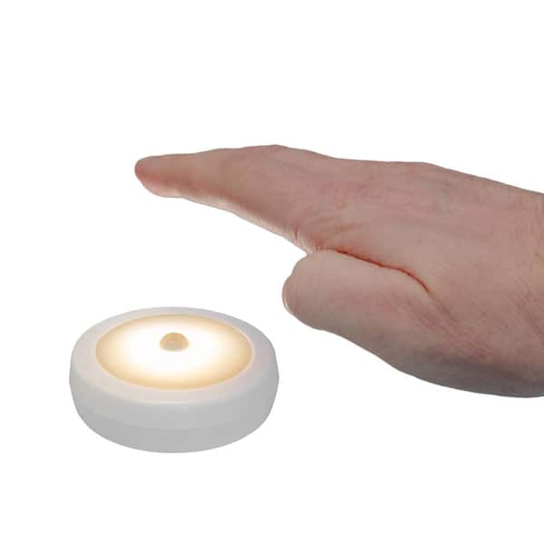 Motion Activated Adjustable LED White Puck Light (3-Pack)