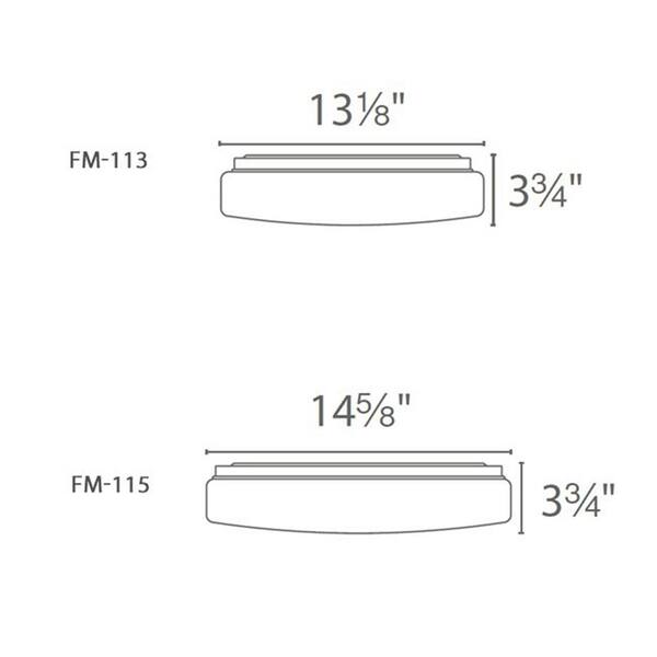 Blo 13 in. 1-Light White LED Flush Mount