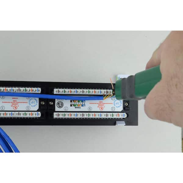 12-Port Category 5e Mini Patch Panel with 89D Mounting Bracket