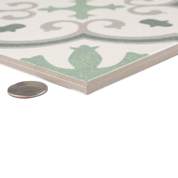 Monteca Green 9-3/4 in. x 9-3/4 in. Porcelain Floor and Wall Tile (10.88 sq. ft./Case)