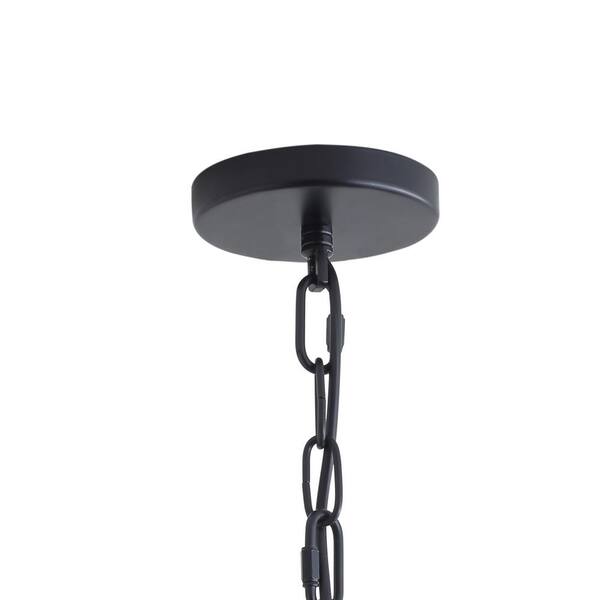 47.2 in. 36-Light Farmhouse Black 2-Tier Wagon Wheel Candle Chandelier Round Industrial Pendant Lighting