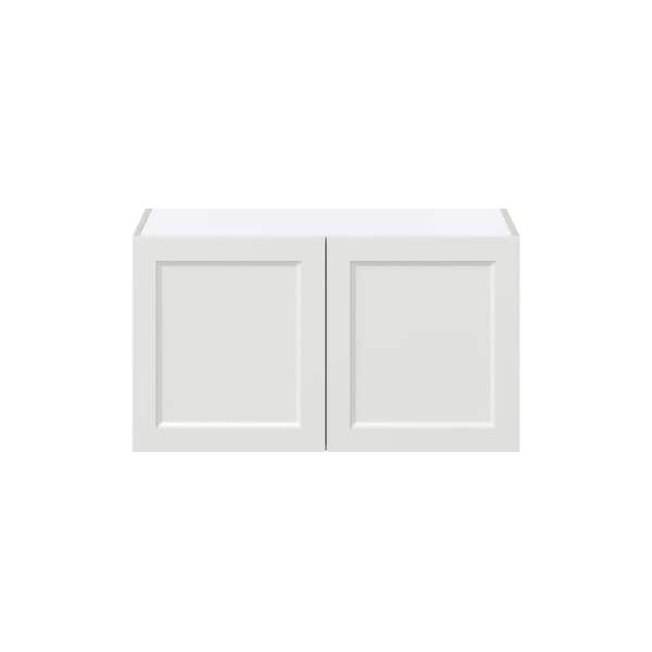36 in. W x 24 in. D x 20 in. H Alton Painted White Shaker Assembled Deep Wall Bridge Kitchen Cabinet