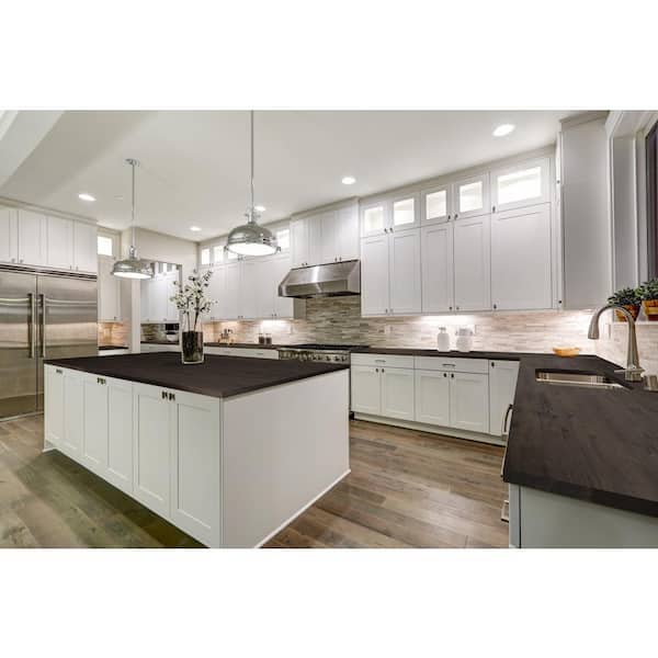 8 ft. L x 25.5 in. D, Acacia Butcher Block Standard Countertop in Espresso with Square Edge