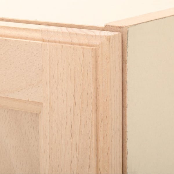 Easthaven Assembled 30x12x12 in. Frameless Wall Cabinet in Unfinished Beech