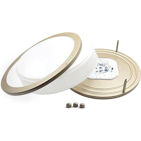 14 in. Silver LED Flush Mount 3000K/4000K/5000K Convertible Ceiling Light Fixture