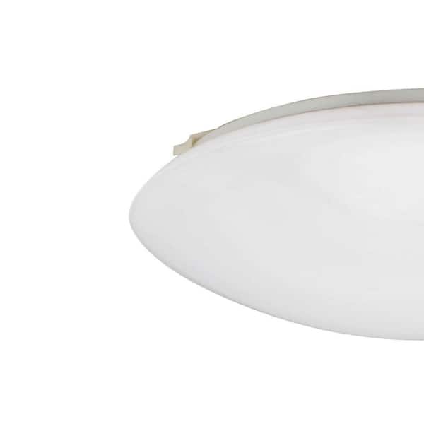 12 in. 1-Light Brushed Nickel LED Flush Mount