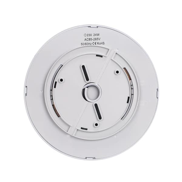 11.81 in. 28W White Round Integrated LED Modern Flush Mount,4000K Natural White