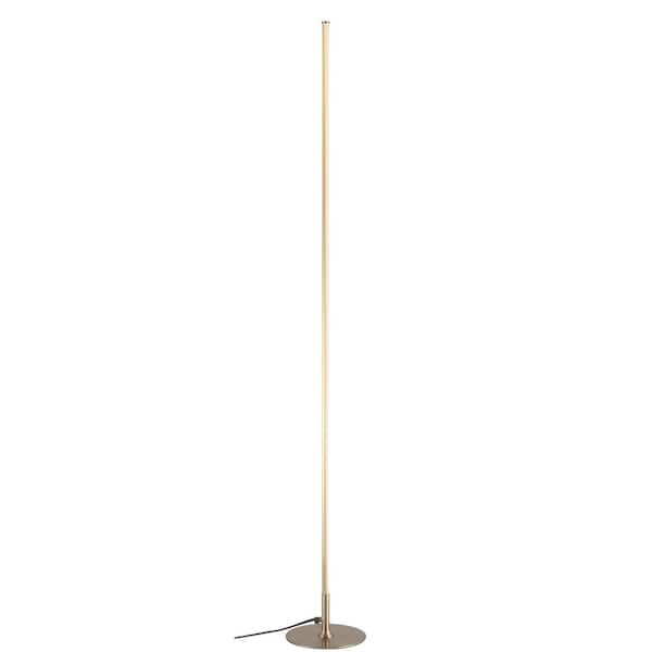 Iris 59.5 in. Gold LED Integrated Floor Lamp