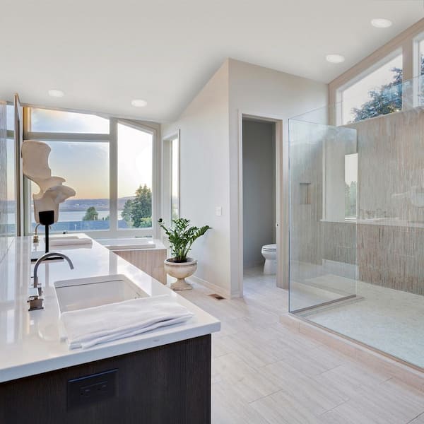 6 in. White Flush Round Wet Rated LED Integrated Recessed Lighting Kit (6-Pack)