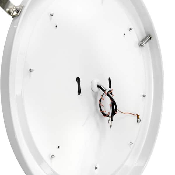 Chalene 15 in. 1-Light Pewter Clip Integrated LED Flush Mount