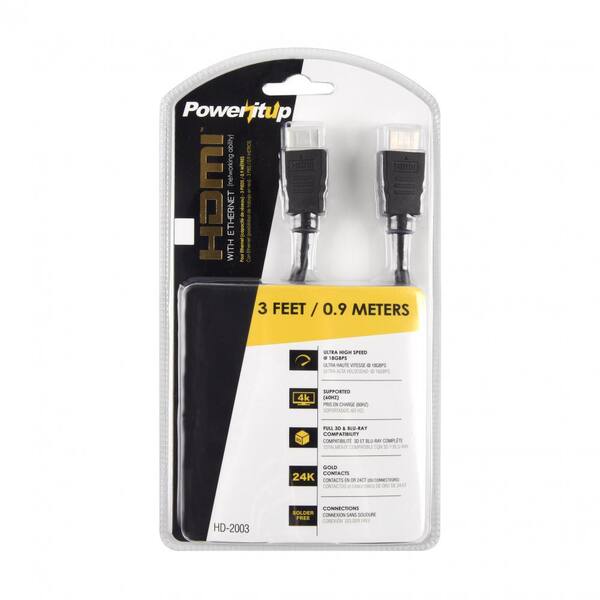 3 ft. HDMI v2.0 Ethernet Cable (10-Pack)