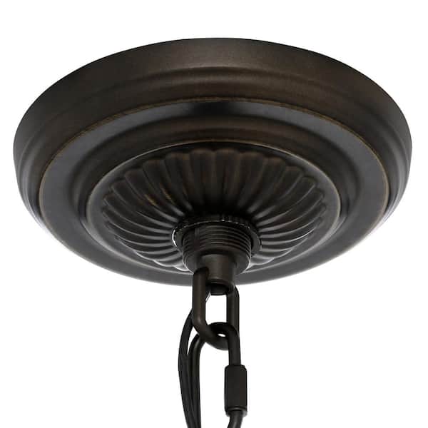 Tiffany 2-Light Baroque Bronze Hanging Pendant Lamp