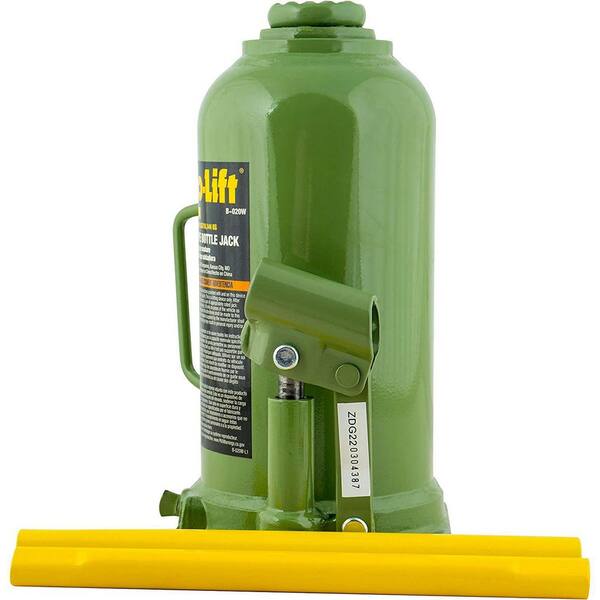 20-Ton Capacity Hydraulic Welded Bottle Jack with Side Pump