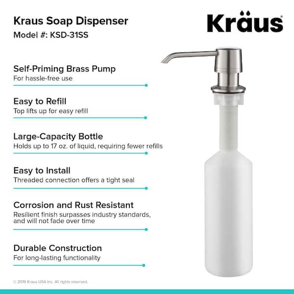 Kitchen Soap Dispenser in Stainless Steel
