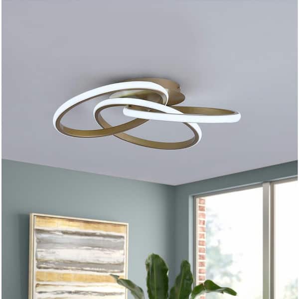20.47 in. 1-Light Modern Linear Integrated LED Flush Mount Ceiling Lighting Fixtures