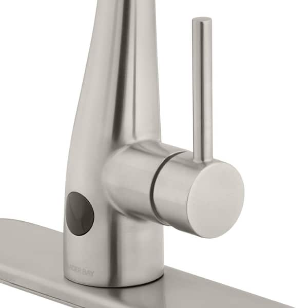 Nottely Touchless Single-Handle Pull-Down Kitchen Faucet with TurboSpray and FastMount in Stainless Steel