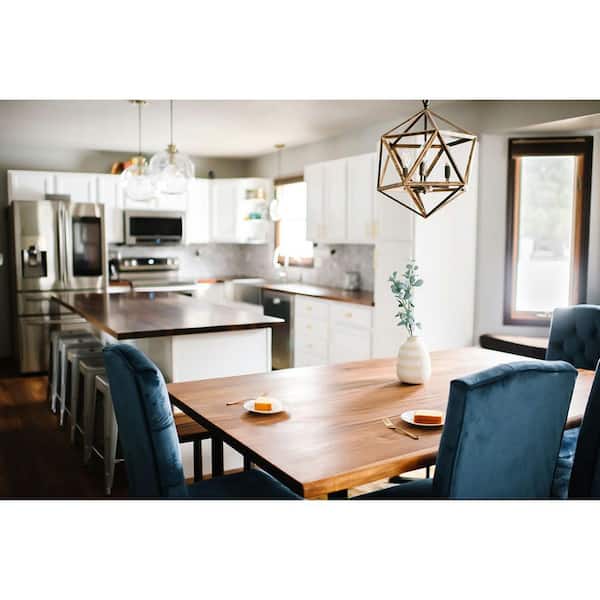 5 ft. L x 30 in. D Unfinished Saman Solid Wood Butcher Block Desktop Countertop With Live Edge