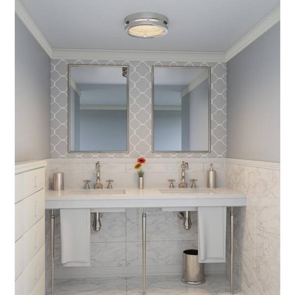 Sylvia 13 in. Polished Chrome LED Flush Mount