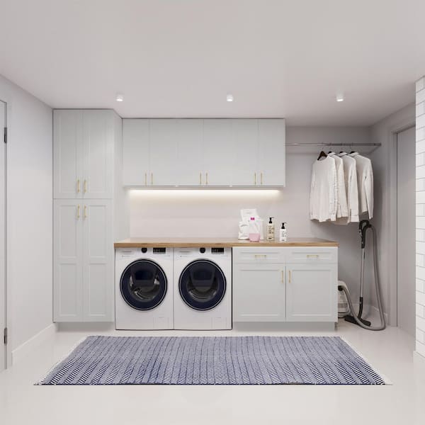 33 in. W x 34-1/2 in. H x 24 in. D Painted Shaker Style Ready to Assemble Base Cabinet