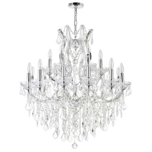 Maria Theresa 19 Light Up Chandelier With Chrome Finish