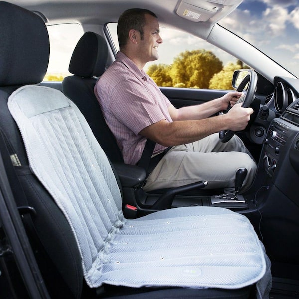 19 in. Cool Air Car Cushion in Gray
