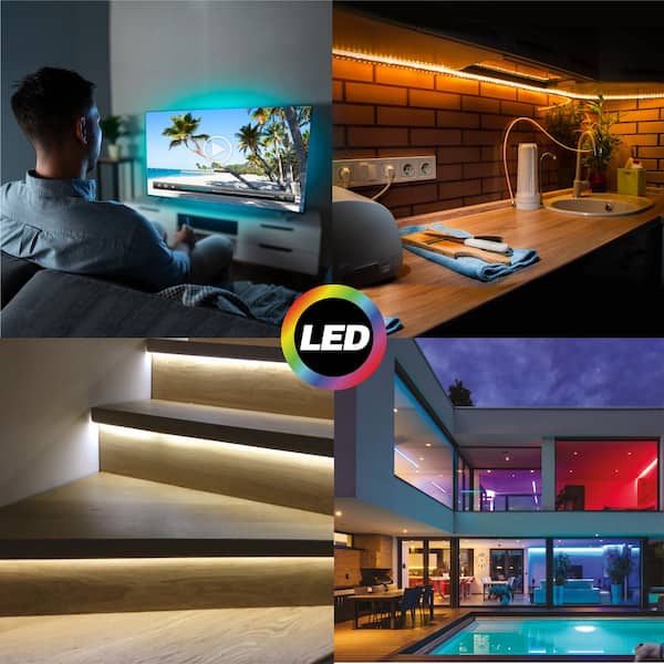 Aura LED 10-Watt Equivalent 16 ft. Wifi Enabled Smart LED Night Light Strip  (1-Strip)
