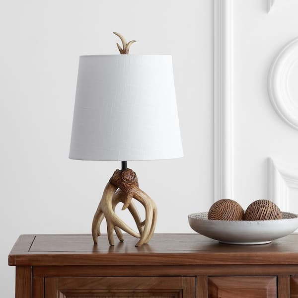 Vermont 19 in. Natural Antler Resin LED Table Lamp