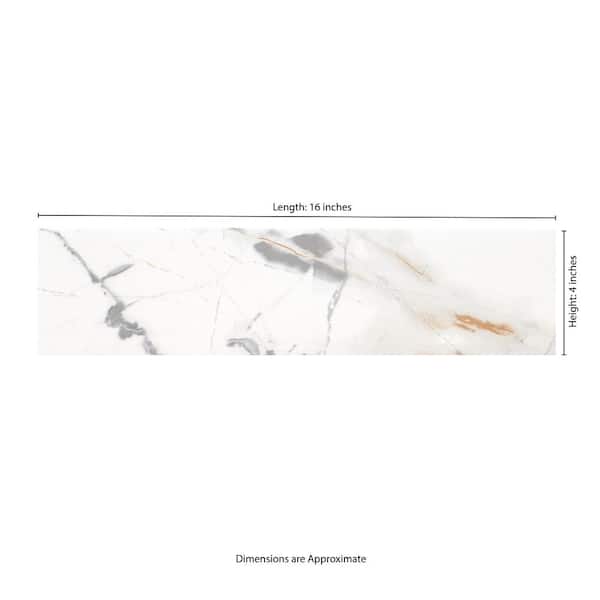 Lockson Mix 4 in. x 16 in. Glossy White Ceramic Wall Tile (17.22 sq. ft./Case)