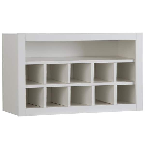 Cambridge White Shaker Assembled Flex Wall Cabinet with Shelves and Dividers (30 in. W x 12.5 in. D x 18 in. H)