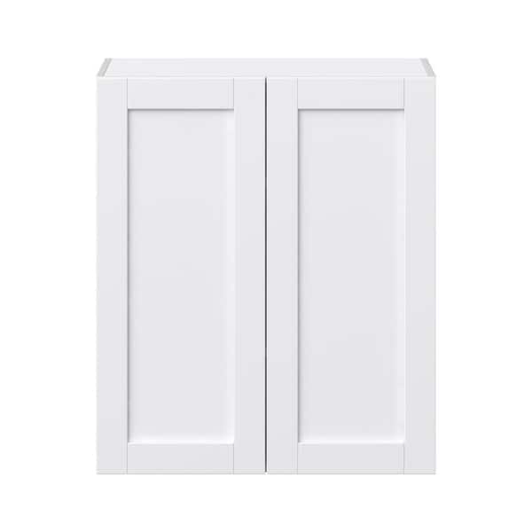 Mancos Glacier White Shaker Assembled Wall Kitchen Cabinet (30 in. W x 35 in. H x 14 in. D)