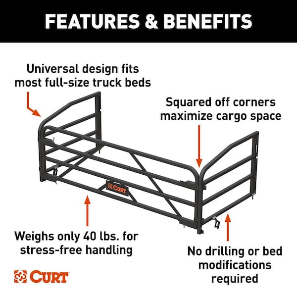 Universal Truck Bed Extender with Fold-down Tailgate