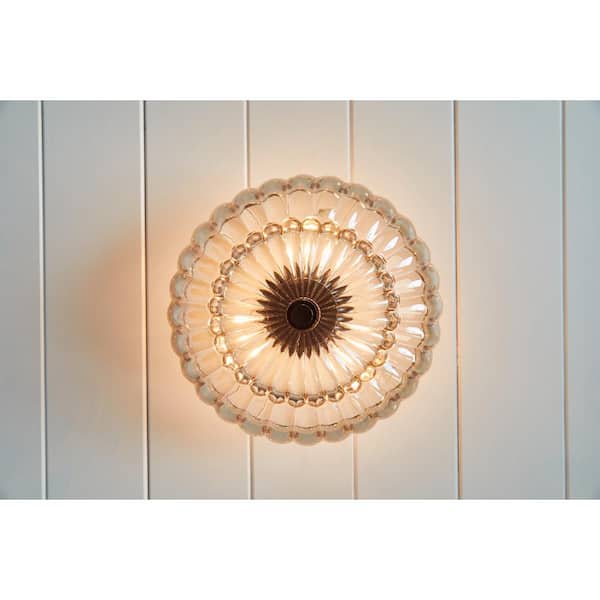 Whitecap 3-Light Mottled Cocoa Semi-Flush Mount