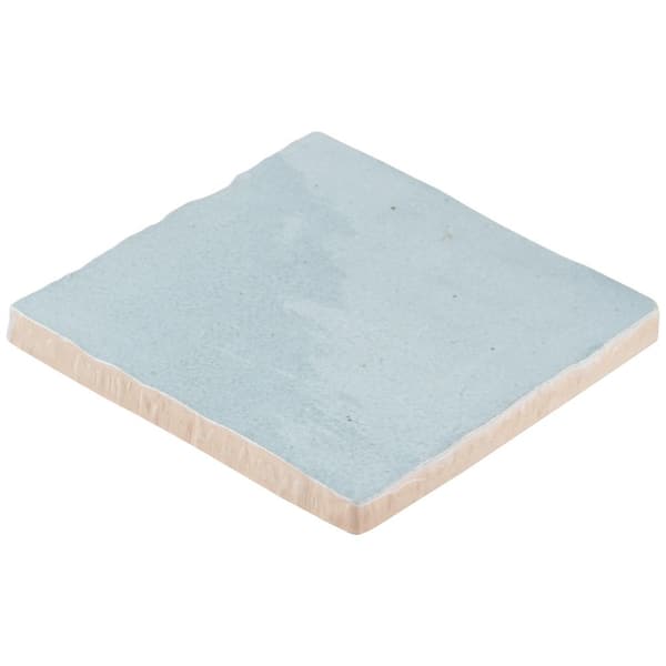 Kingston Sky Blue 4 in. x 4 in. Glazed Ceramic Wall Tile (5.38 sq. ft./case)