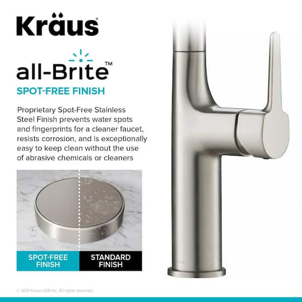 Oletto Single Handle Pull Down Sprayer Kitchen Faucet in Spot Free Stainless Steel