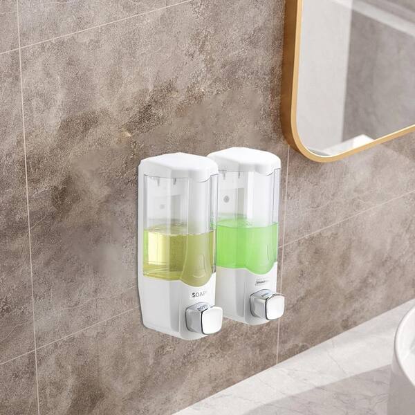 12.03 oz. Liquid Soap Dispenser in White (2 Packs)