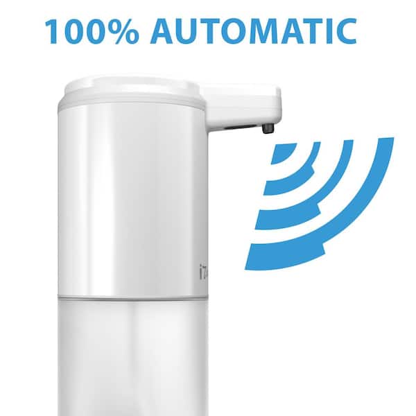 11 fl oz Sensor Foam Soap Dispenser, Ivory White, Rust-Free Stainless Steel Automatic Touchless, Mix Your Own Foam Soap