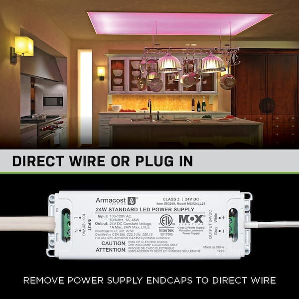 16 ft. LED White and RGB Tape Light Kit- Under Cabinet Light