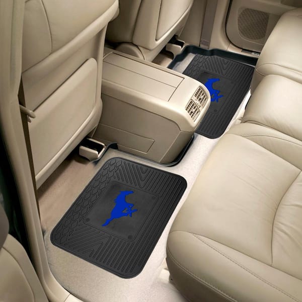 SMU Mustangs 17in. x 14in. Vinyl Back Seat Utility Car Floor Mat Set