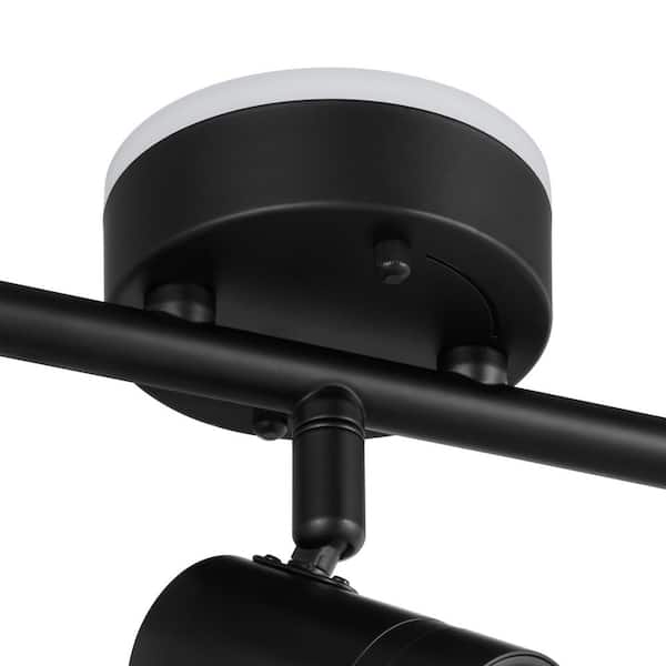 Boedy 2 ft. 3-Light Smart Matte Black Integrated LED Fixed Track Lighting Kit with Night Light Powered by Hubspace