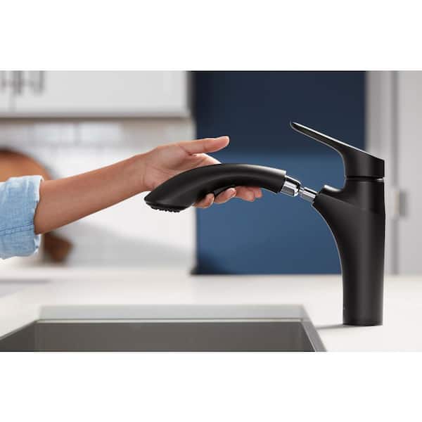 Rival Single Handle Pull-Out Kitchen Sink Faucet with 2-Function Sprayhead in Vibrant Stainless
