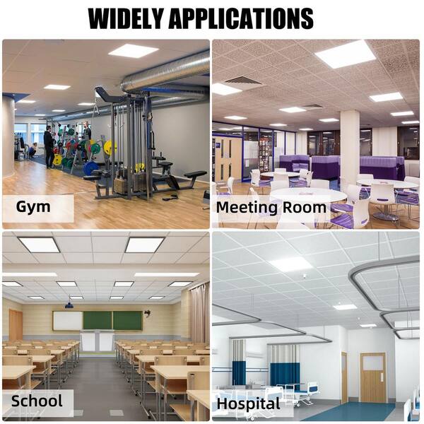 2 ft. x 2 ft. 5800 Lumens Integrated LED Panel Light 5000K White Led Flat Panel light 2-Pack)