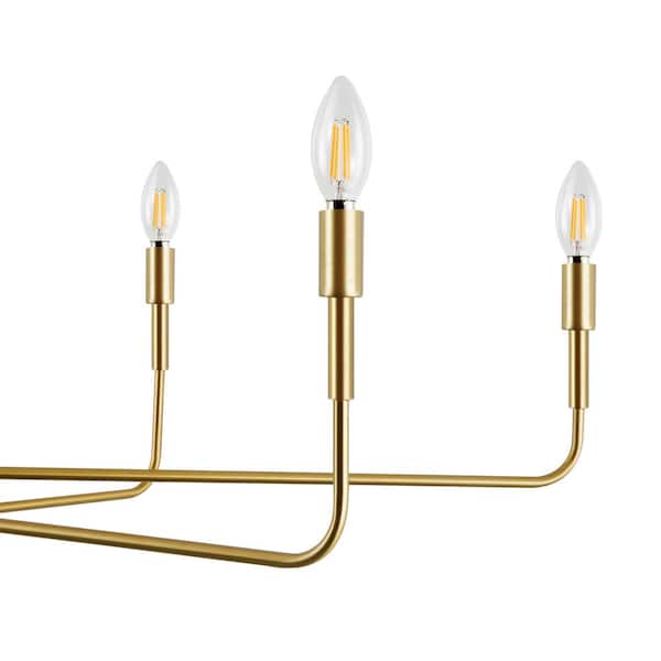 Bella 8-Light Brushed Brass Chandelier