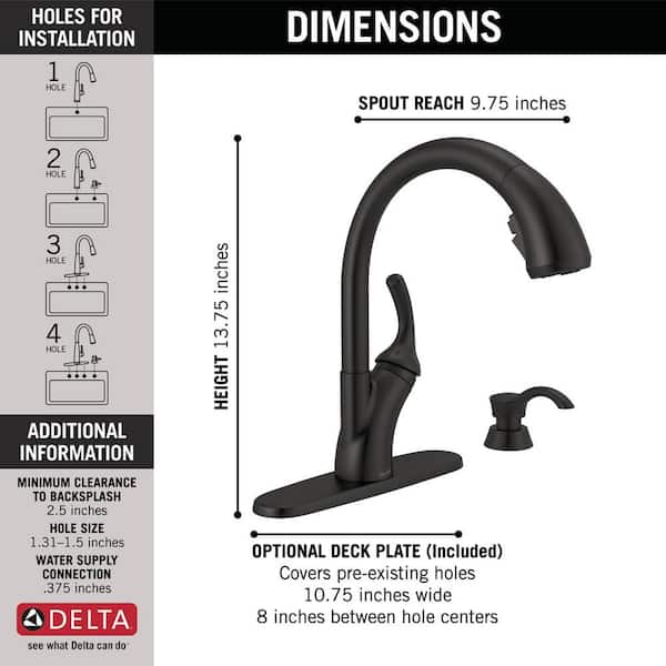 Shiloh Single-Handle Pull-Out Sprayer Kitchen Faucet with ShieldSpray in Matte Black