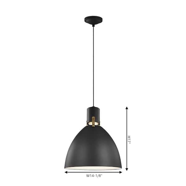 Brynne 14-Watt Matte Black Integrated LED Hanging Pendant