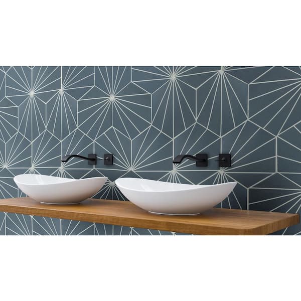 Skylight Hexagon 9 in. x 10 in. Matte Porcelain Stone Look Floor and Wall Tile (6.89 sq. ft./Case)