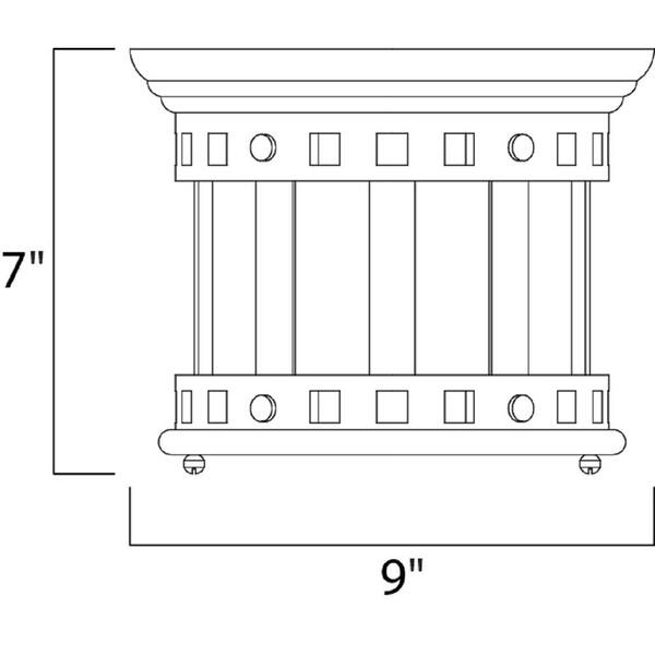 Santa Barbara Cast 1-Light Sienna Outdoor Flushmount