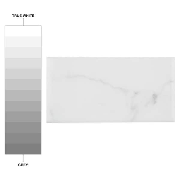 Classico Carrara Glossy 3 in. x 6 in. Ceramic Wall Tile (5.72 sq. ft./Case)