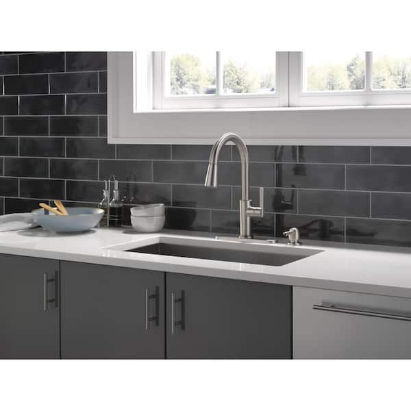 Emery Single-Handle Pull-Down Sprayer Kitchen Faucet with ShieldSpray and Soap Dispenser in SpotShield Stainless Steel